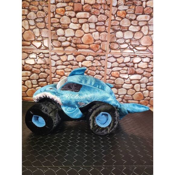 Monster Jam Megalodon Shark Monster Truck Plush 17" Jumbo #A29 - Picture 3 of 9